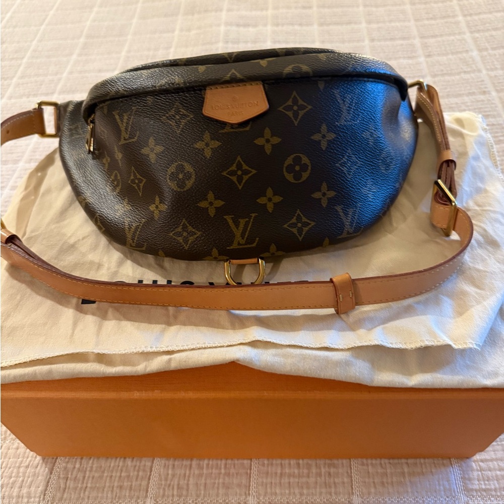 Louis Vuitton Monogram Crossbody Bag in Brown and Tan
